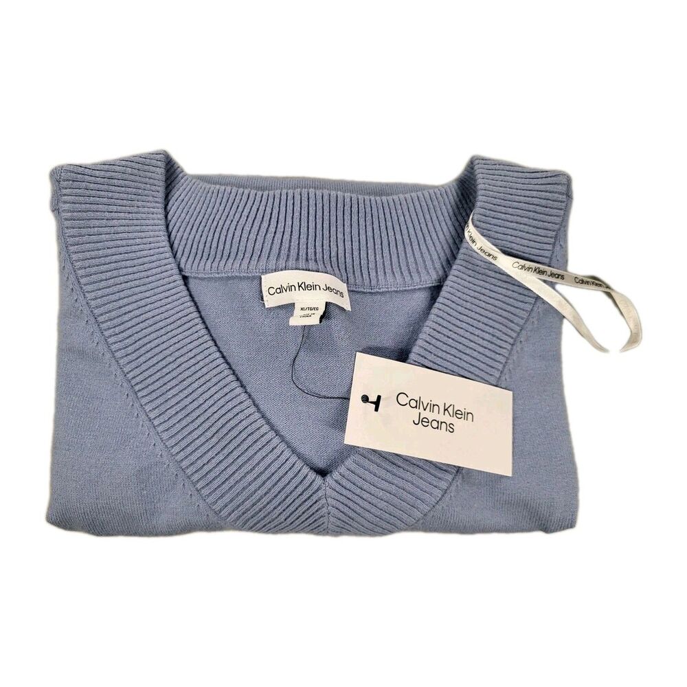 "Calvin Klein Sky blue V-neck